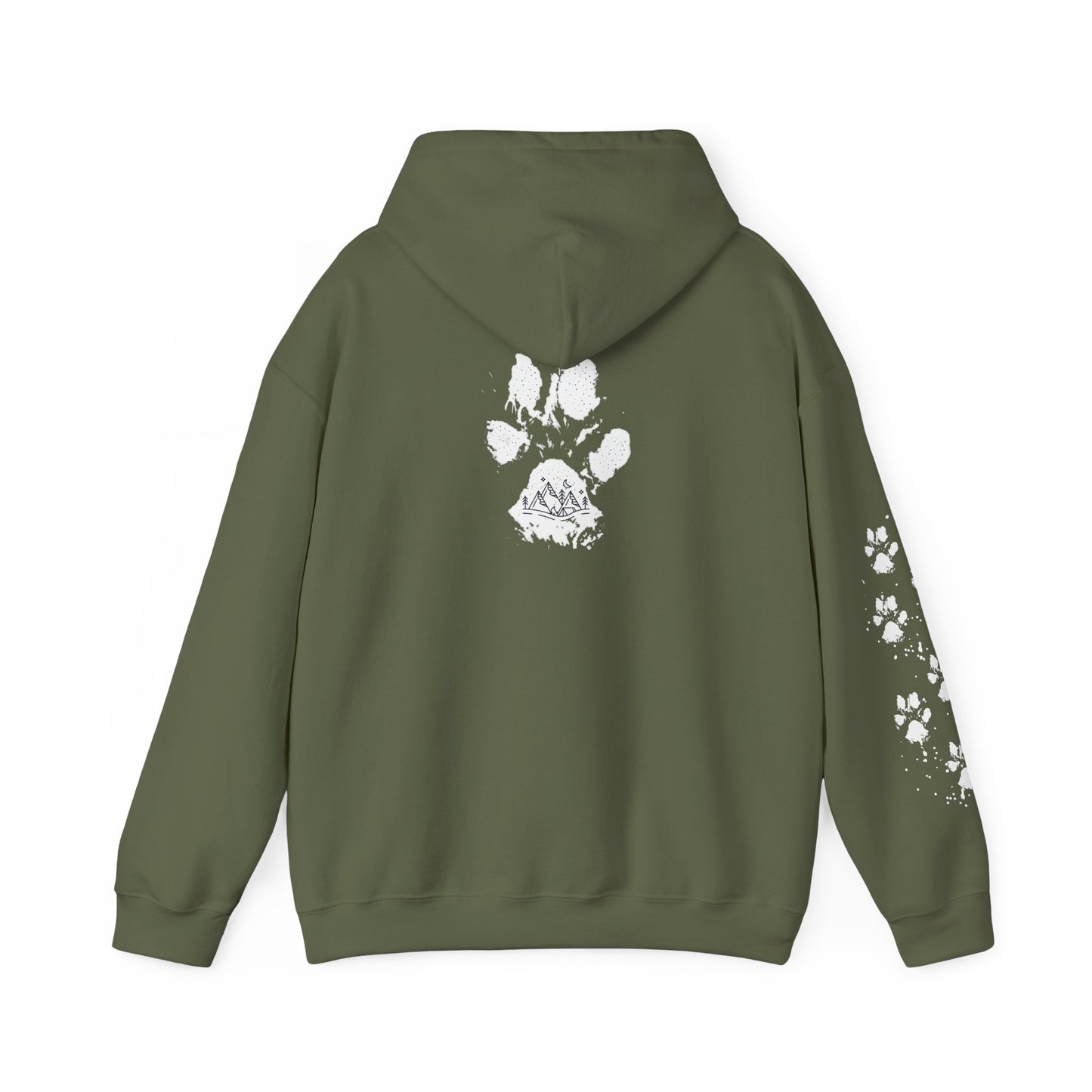 Paw Print Unisex Heavy Blend Hoodie | Cozy Pet Lover Sweatshirt