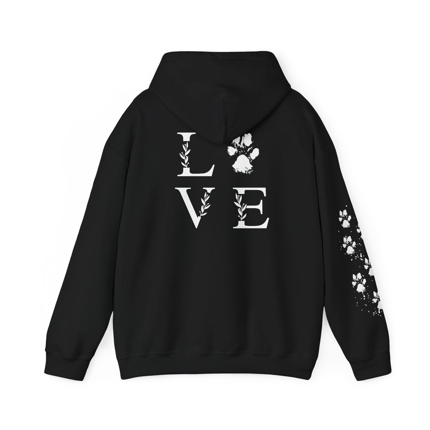 Paw Print Love Hoodie for Animal Lovers