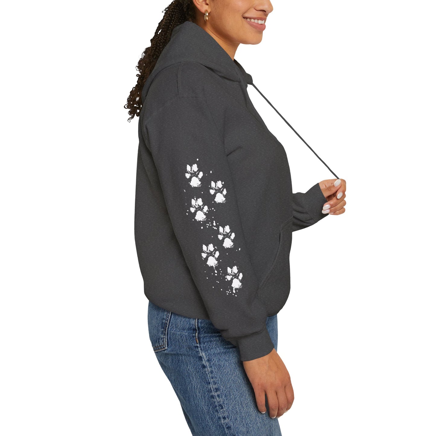 Paw Print Unisex Heavy Blend Hoodie | Cozy Pet Lover Sweatshirt