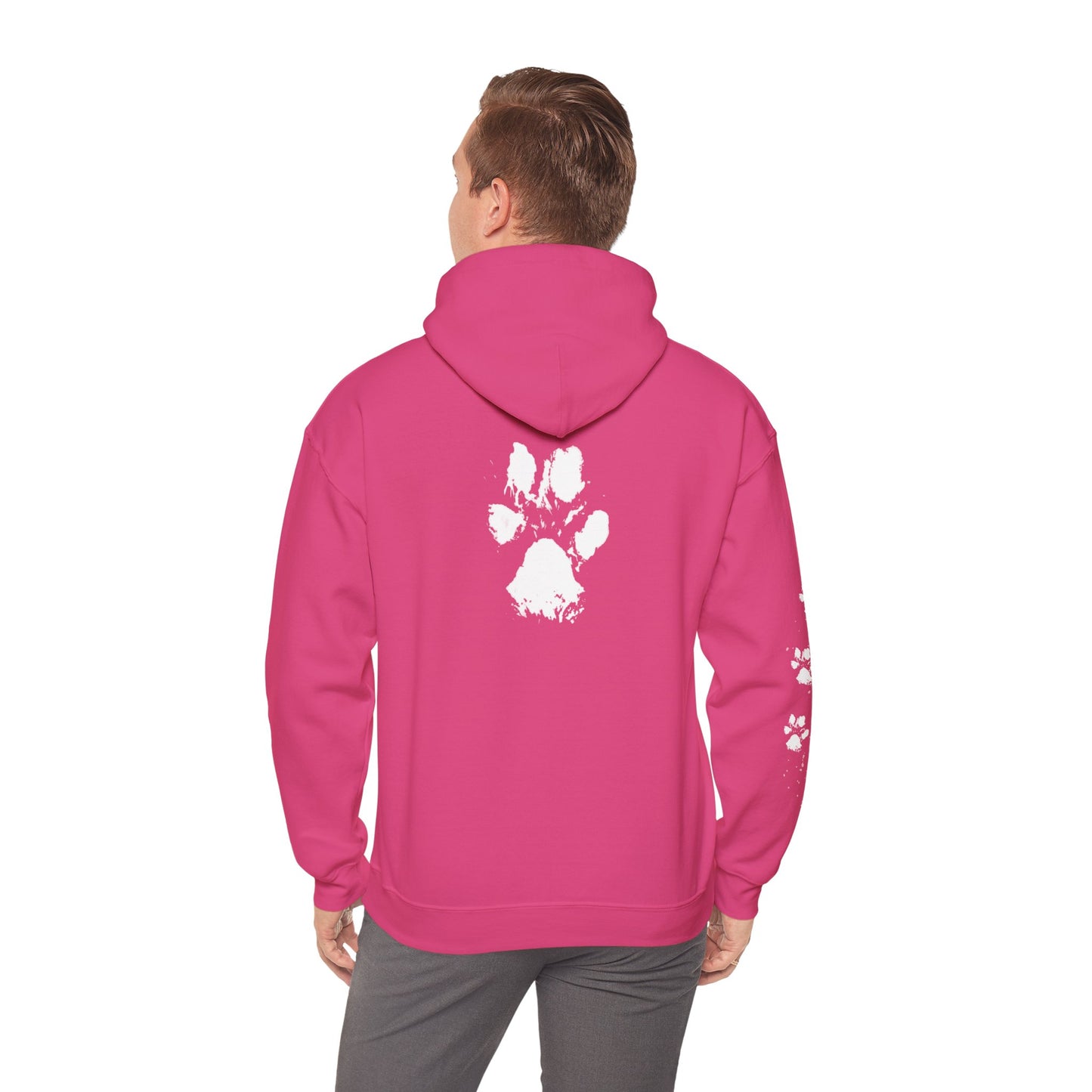 Paw Print Unisex Hooded Sweatshirt - Perfect for Pet Lovers