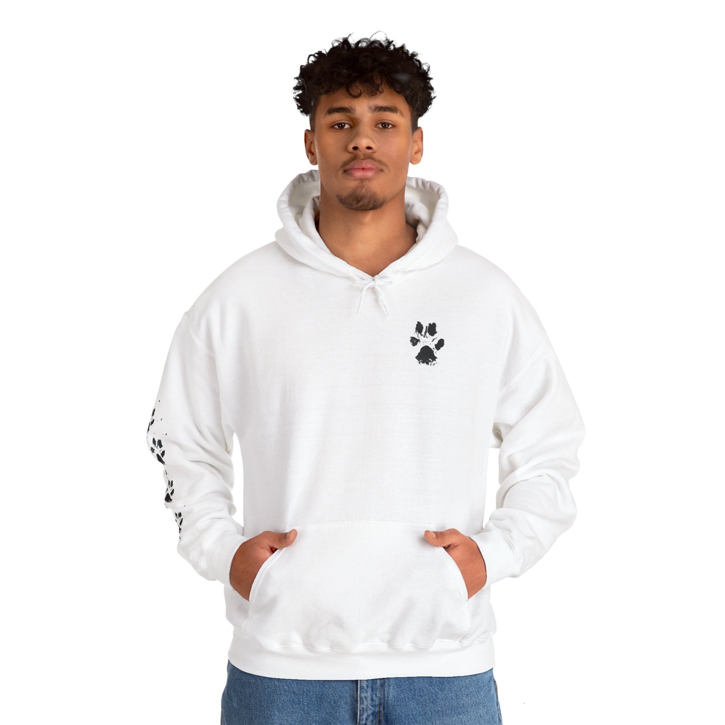 Paw Print Unisex Heavy Blend™ Hooded Sweatshirt - Cozy & Stylish Animal Lover's Gear