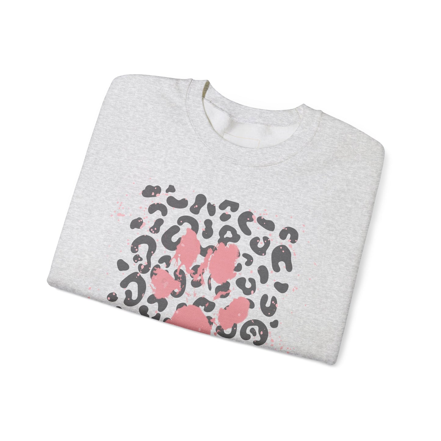 Leopard Print Paw Print Sweatshirt for Animal Lovers