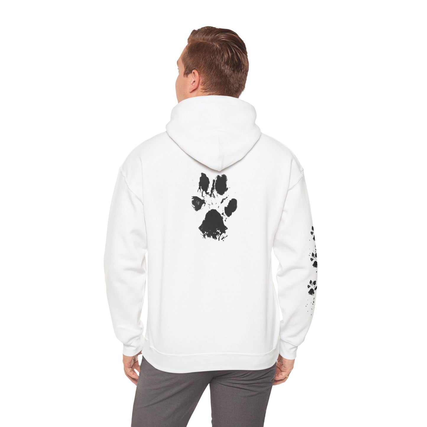 Paw Print Unisex Hooded Sweatshirt - Perfect for Pet Lovers