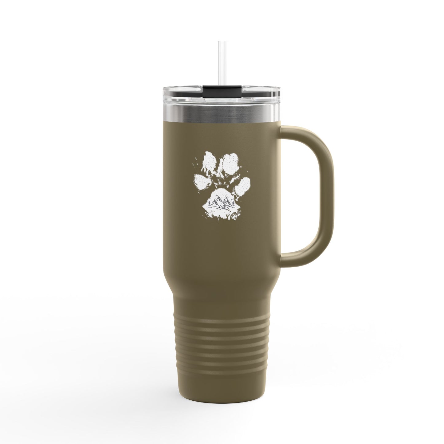 Paw Print Insulated Travel Mug - 40oz for Dog Lovers