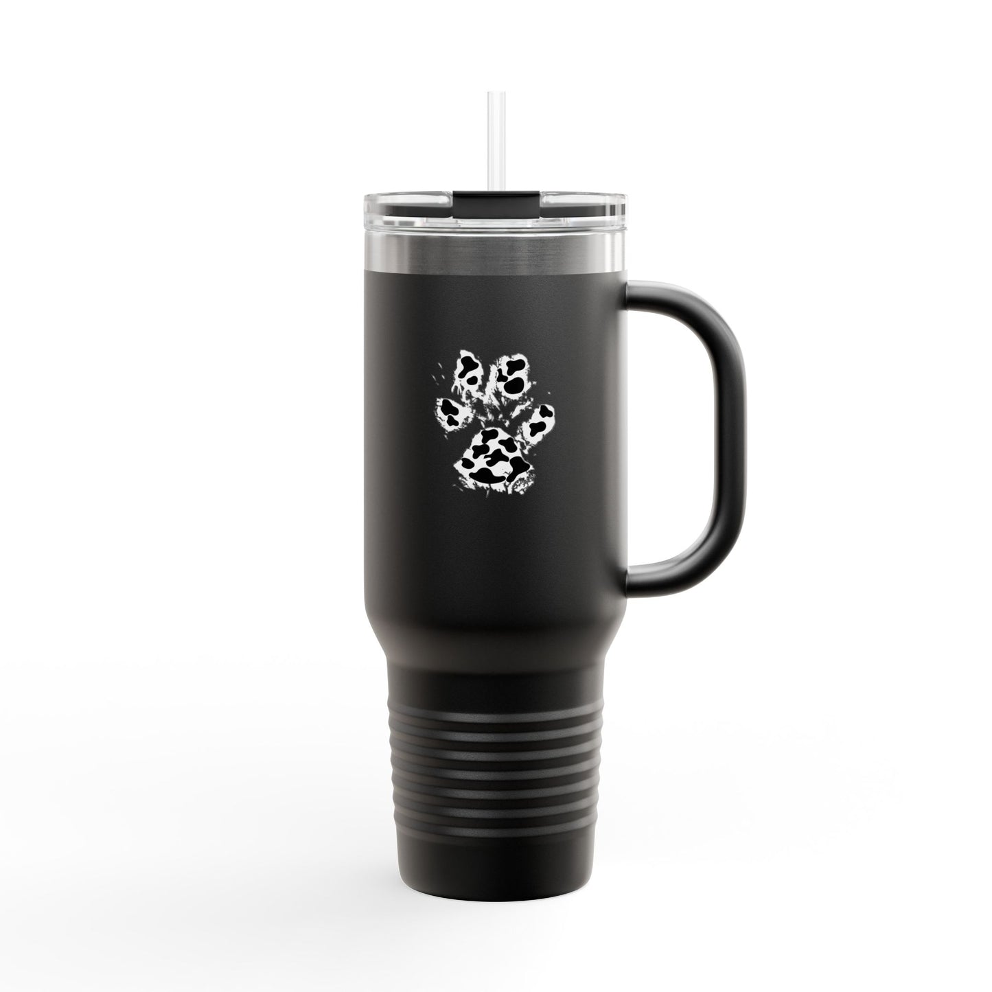 Paw Cow Print Insulated Travel Mug