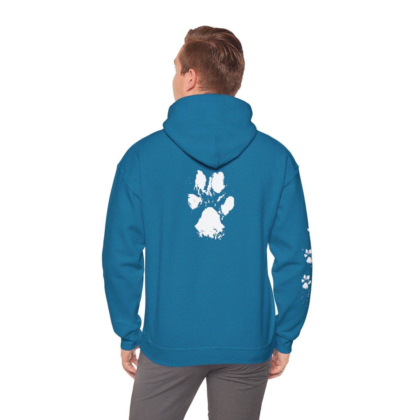 Paw Print Unisex Hooded Sweatshirt - Perfect for Pet Lovers