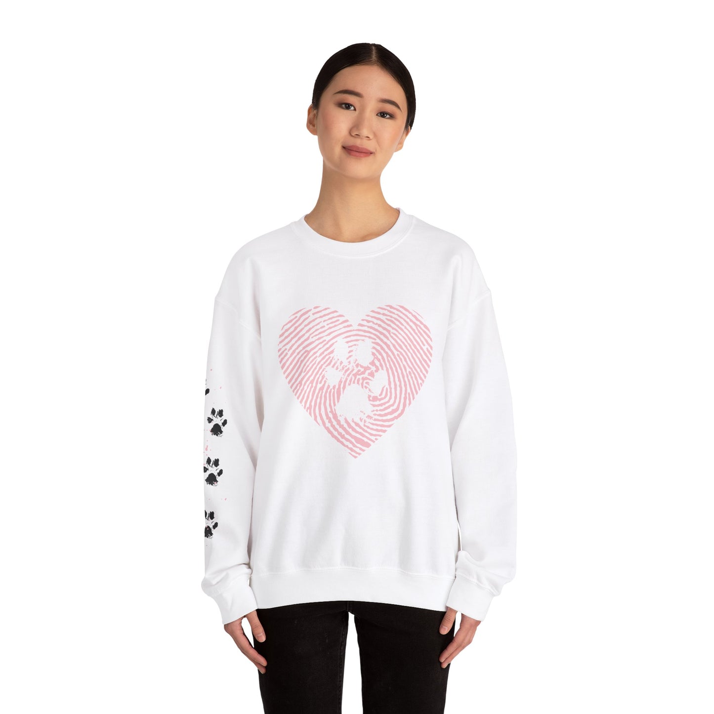 Heart Thumbprint Paw Print Sweatshirt