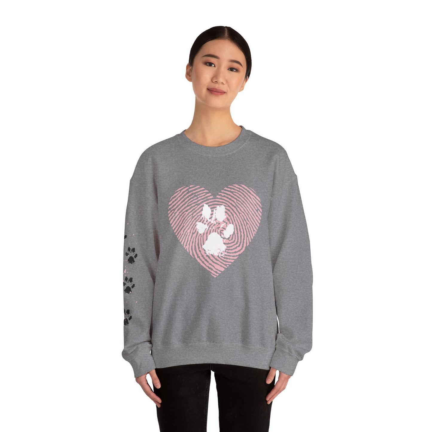 Heart Thumbprint Paw Print Sweatshirt