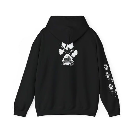 Motorcycle Paw Print Heavy Blend Hoodie