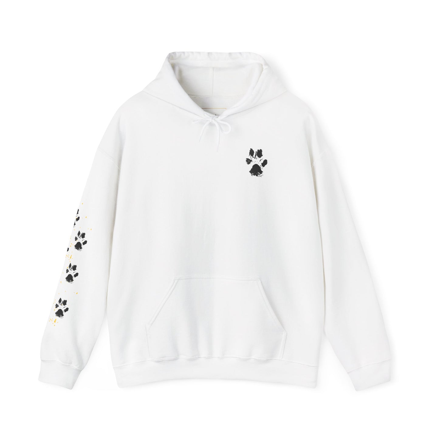 Paw Print & Sunflower Unisex Hoodie – Cozy Pet Lover Sweatshirt