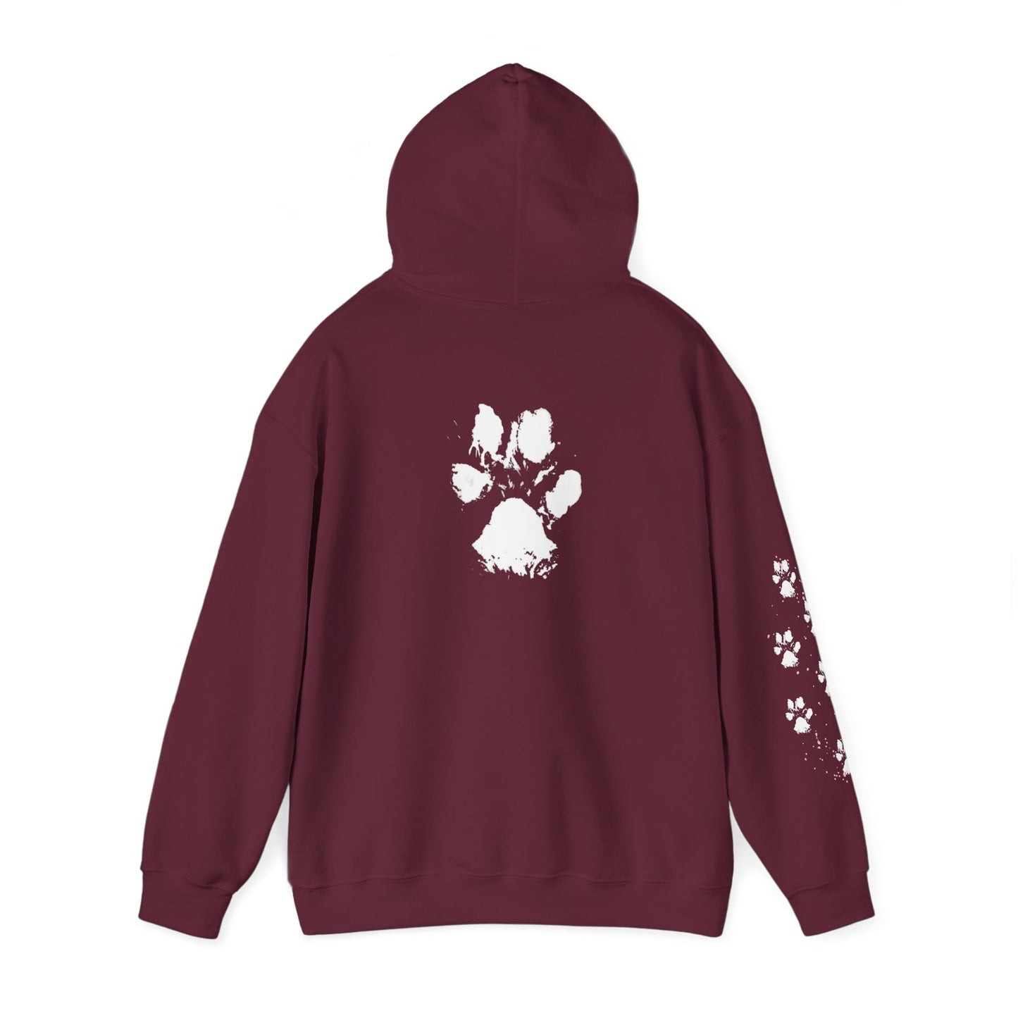 Paw Print Unisex Hooded Sweatshirt - Perfect for Pet Lovers