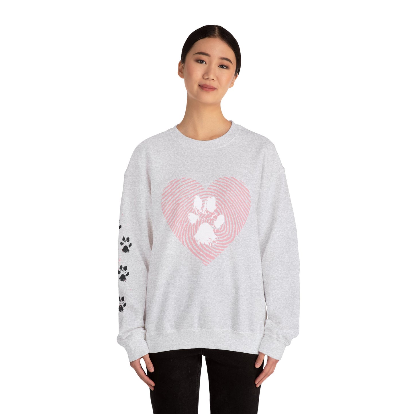 Heart Thumbprint Paw Print Sweatshirt