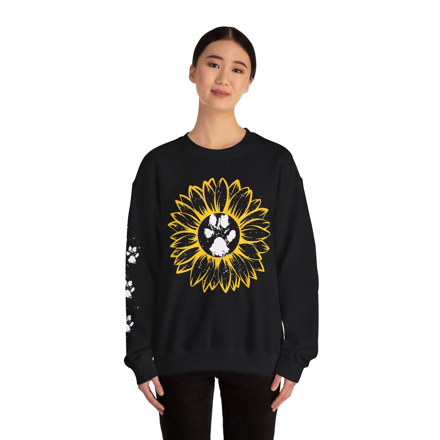 Sunflower Paw Print Sweatshirt