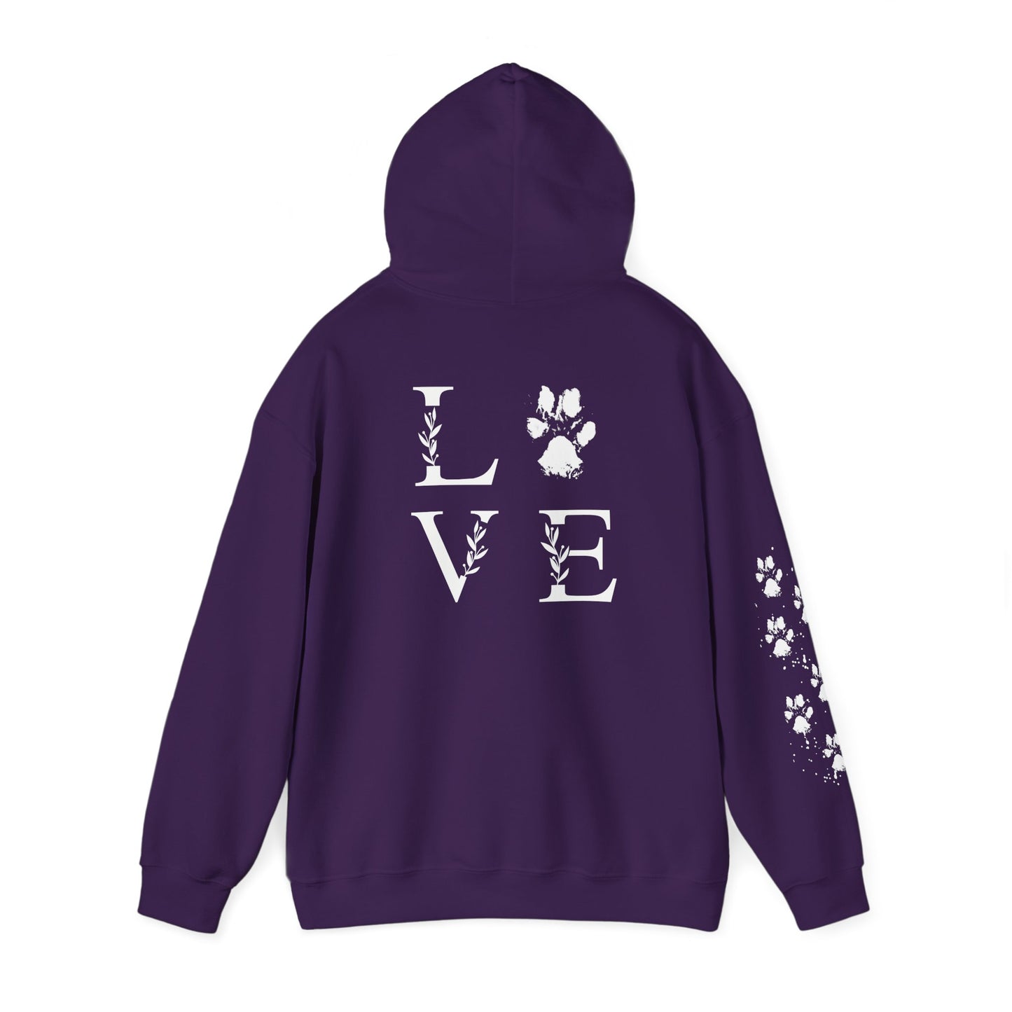 Paw Print Love Hoodie for Animal Lovers