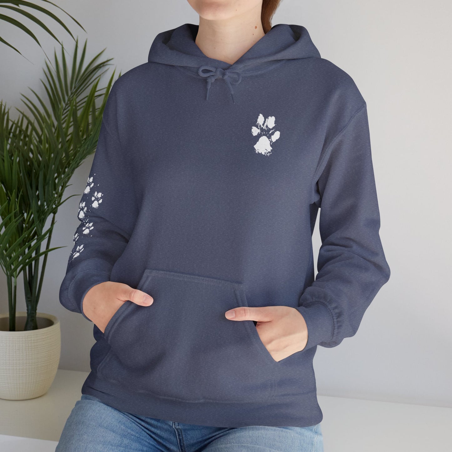 Paw Print Unisex Heavy Blend Hoodie | Cozy Pet Lover Sweatshirt