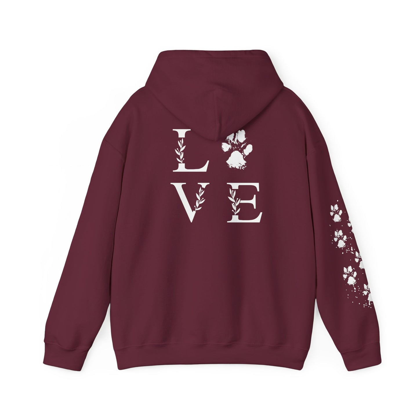 Paw Print Love Hoodie for Animal Lovers