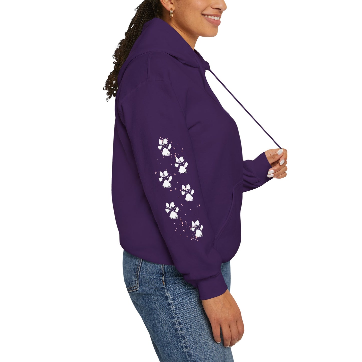 Paw Print Unisex Hooded Sweatshirt - Perfect for Pet Lovers