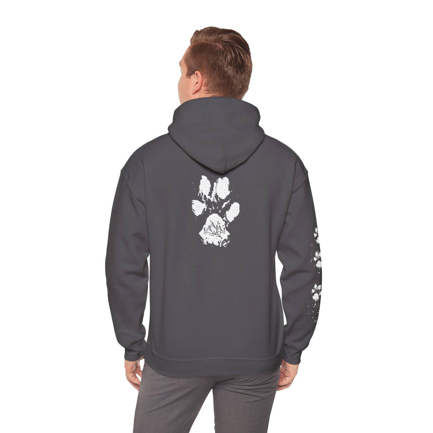 Paw Print Unisex Heavy Blend Hoodie | Cozy Pet Lover Sweatshirt