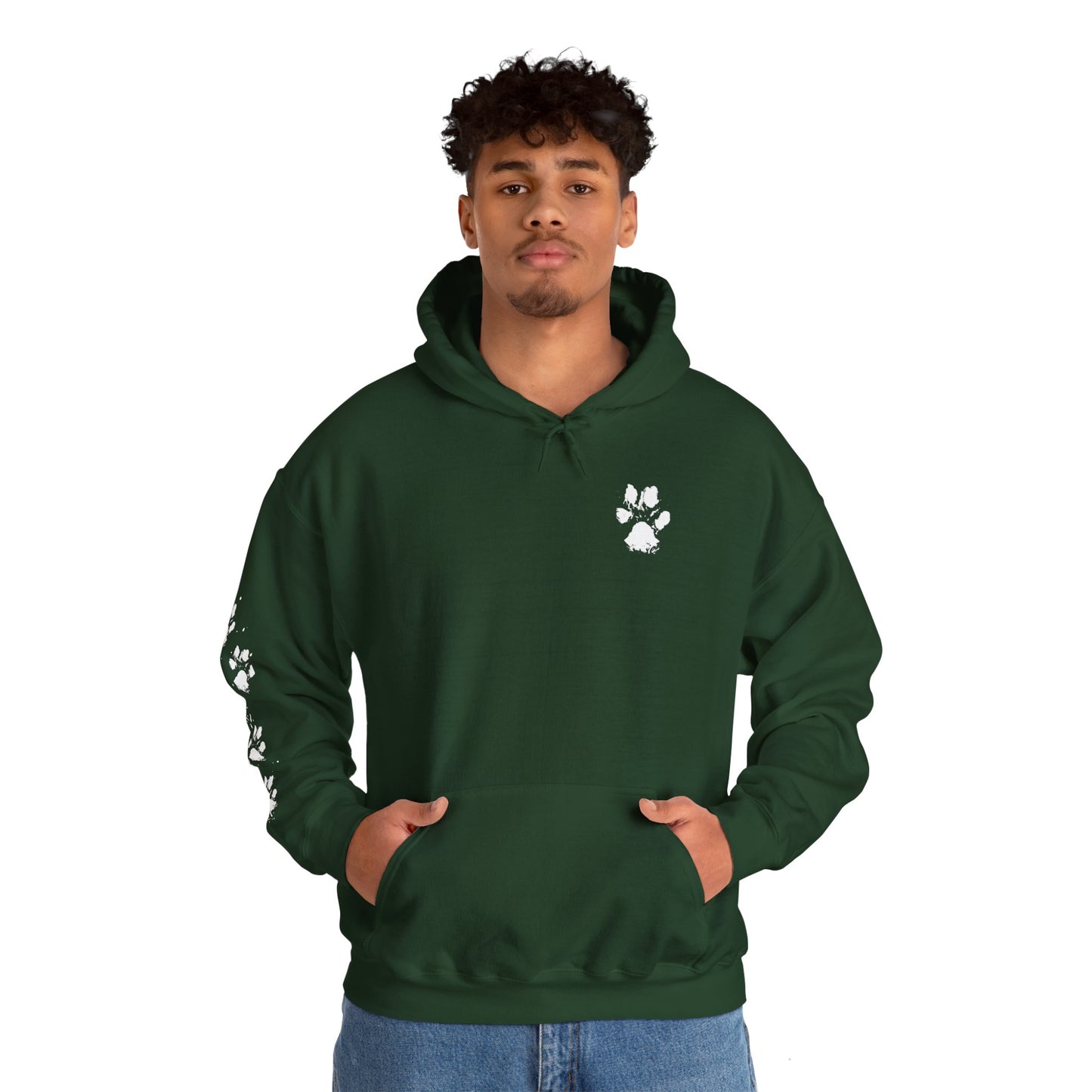 Paw Print Unisex Heavy Blend Hoodie | Cozy Pet Lover Sweatshirt