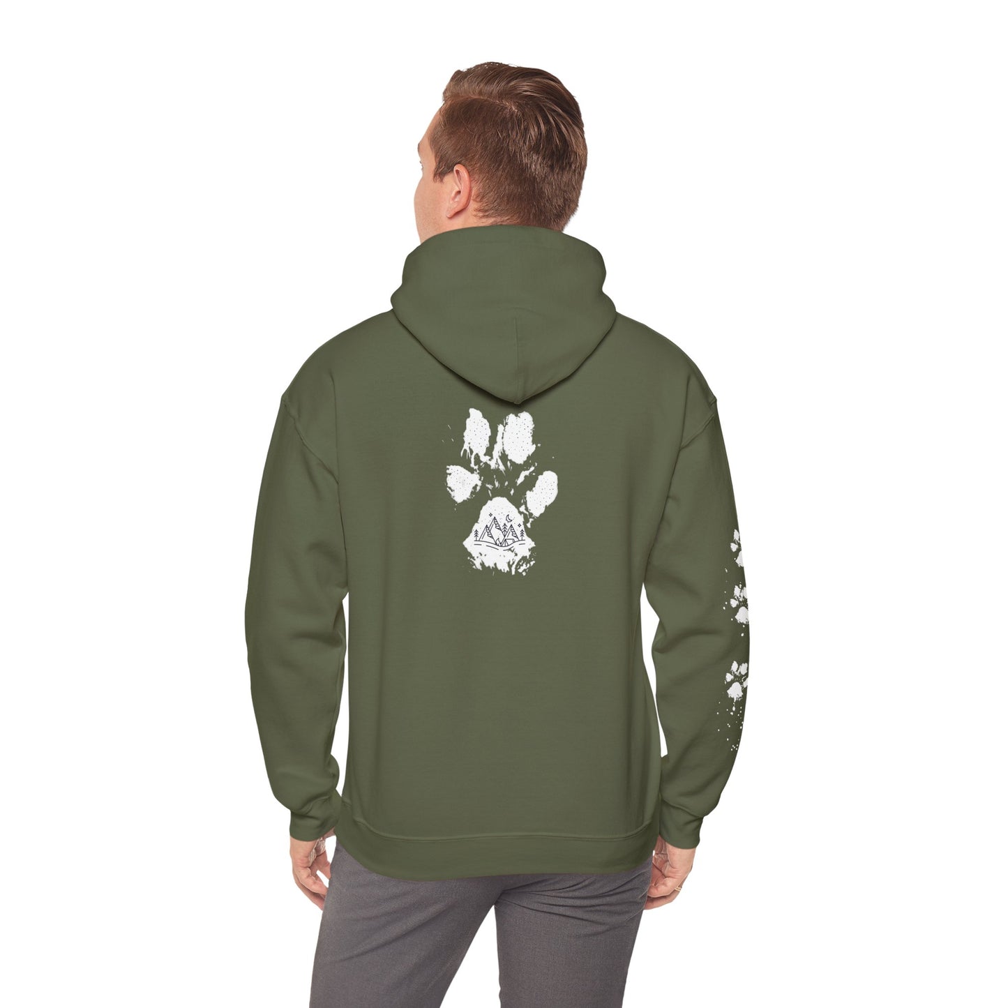 Paw Print Unisex Heavy Blend Hoodie | Cozy Pet Lover Sweatshirt