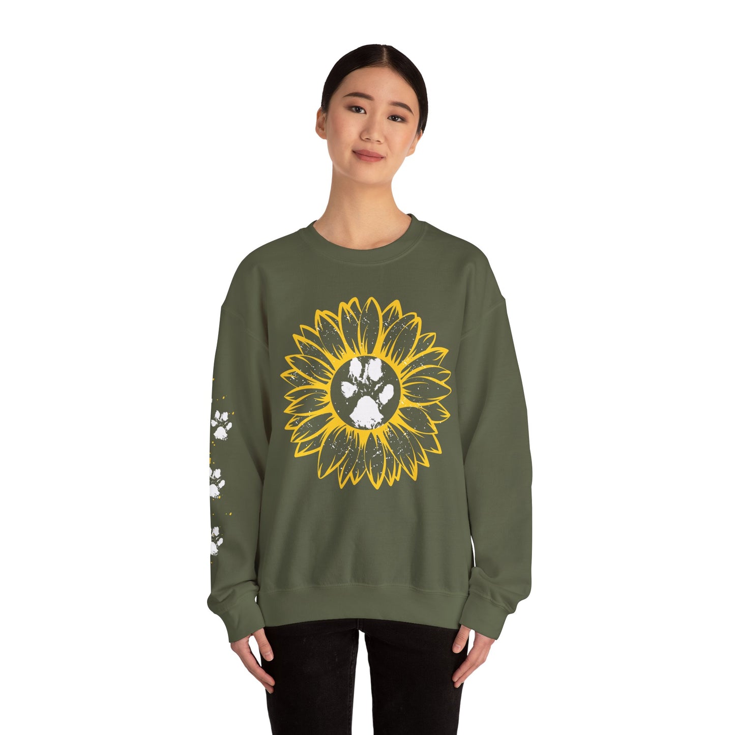 Sunflower Paw Print Sweatshirt