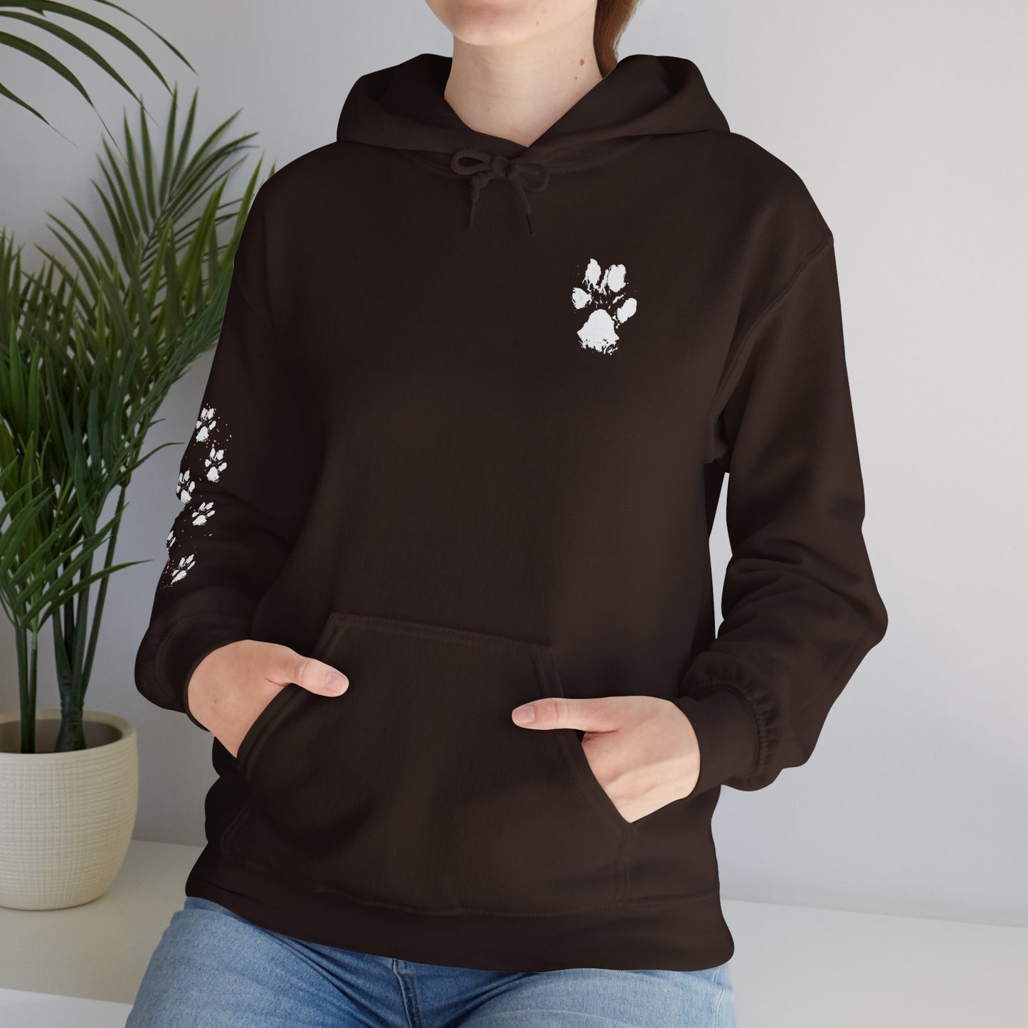 Paw Print Unisex Hooded Sweatshirt - Perfect for Pet Lovers