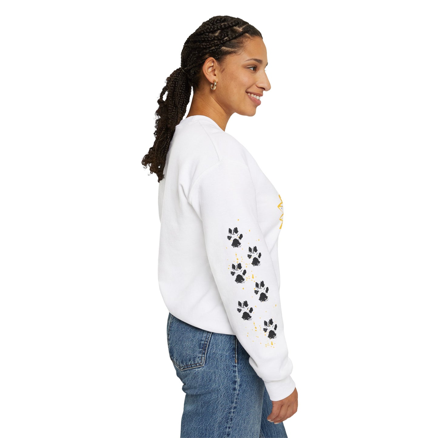 Sunflower Paw Print Sweatshirt