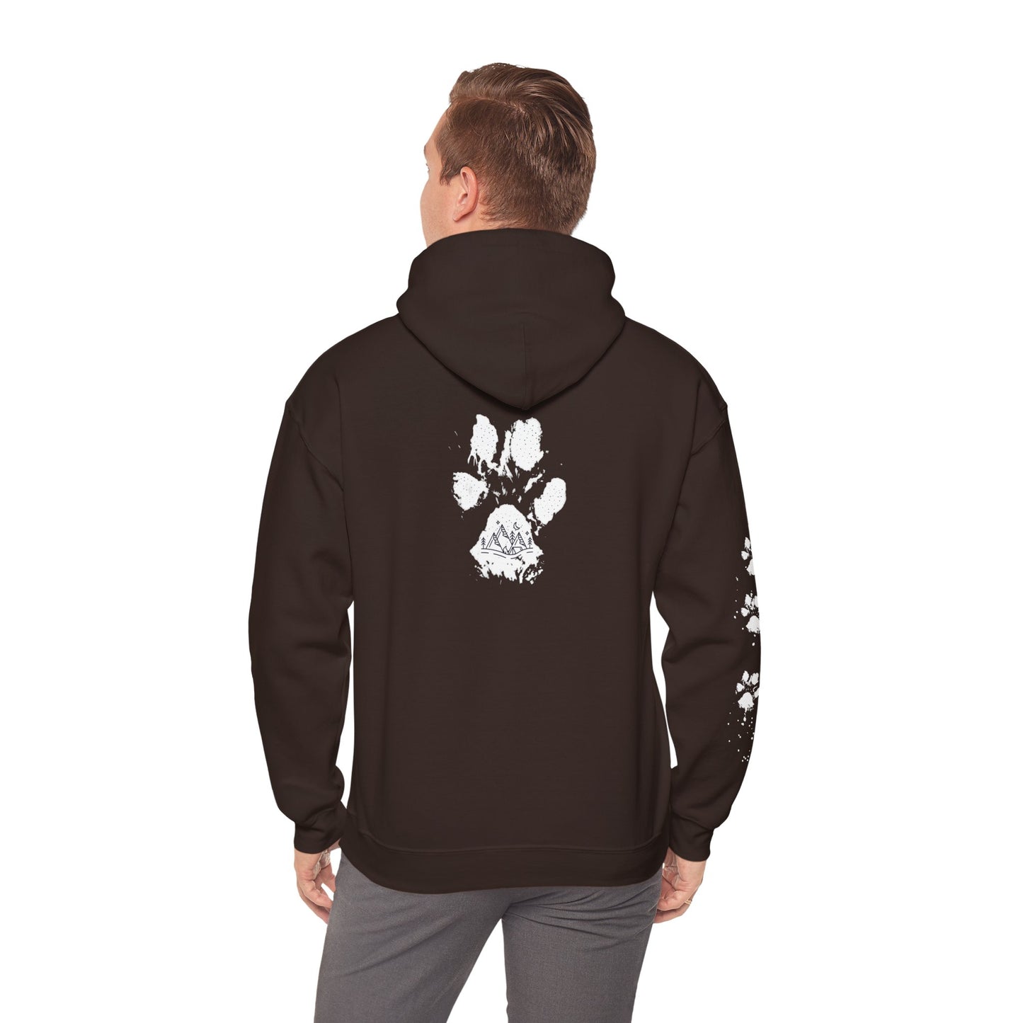 Paw Print Unisex Heavy Blend Hoodie | Cozy Pet Lover Sweatshirt