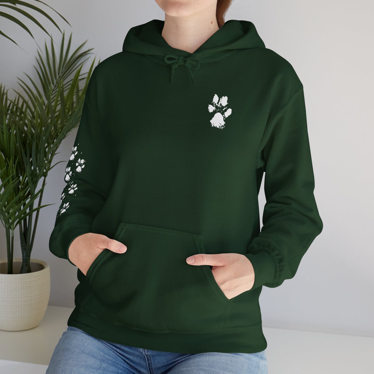 Paw Print Unisex Heavy Blend Hoodie | Cozy Pet Lover Sweatshirt