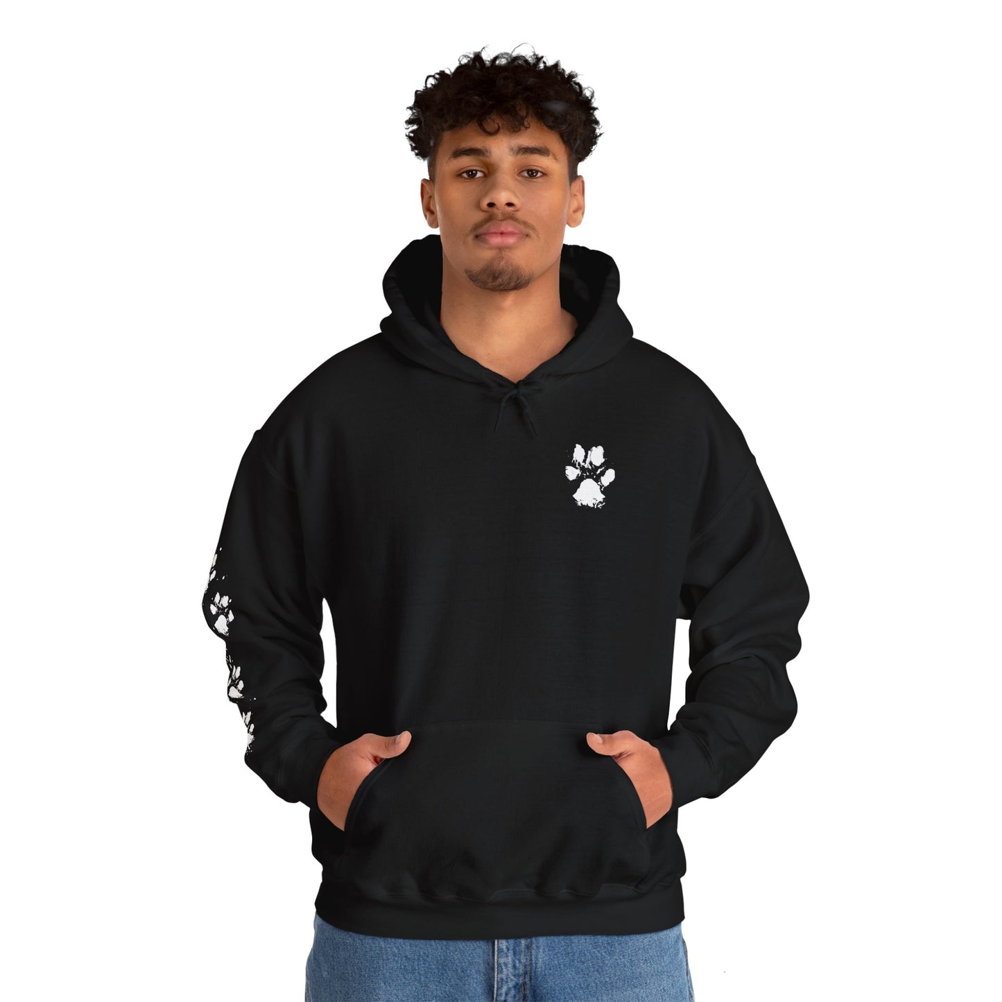 Paw Print Unisex Heavy Blend Hoodie | Cozy Pet Lover Sweatshirt