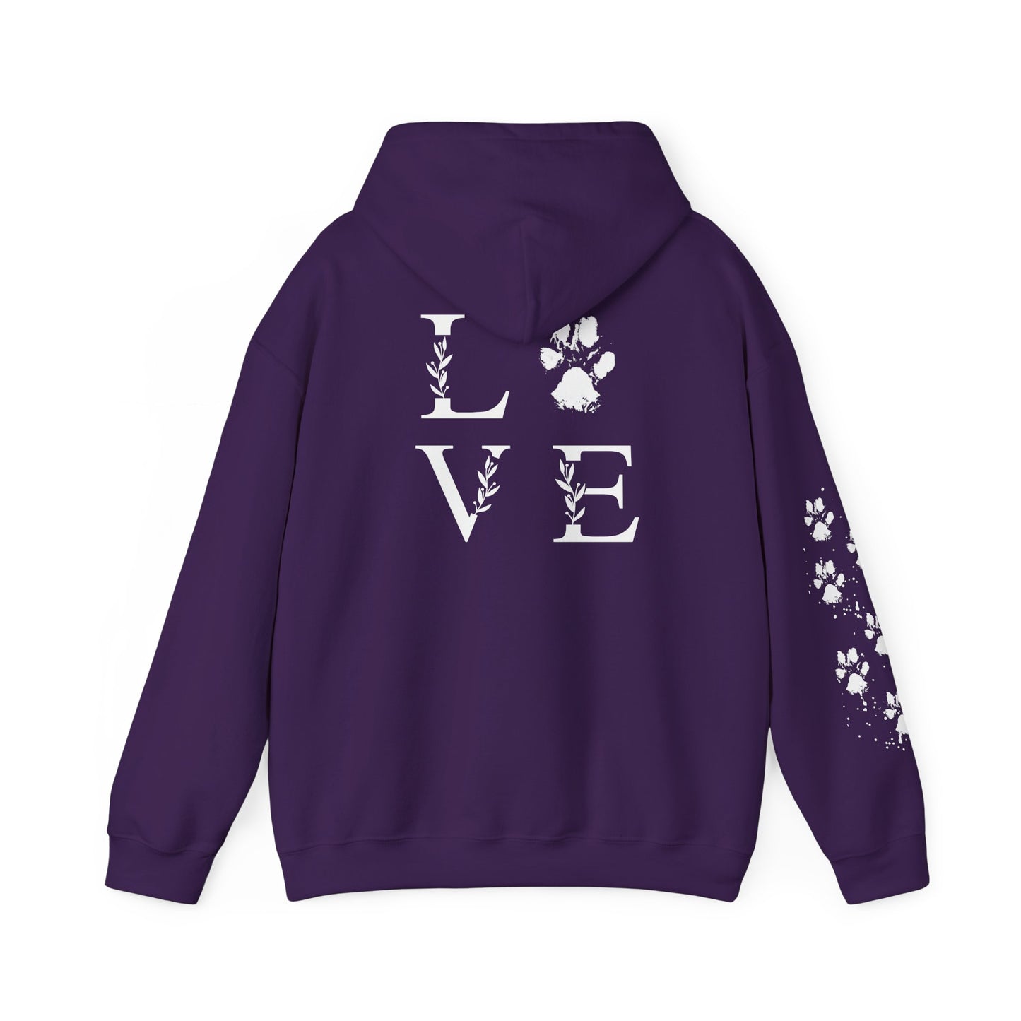 Paw Print Love Hoodie for Animal Lovers