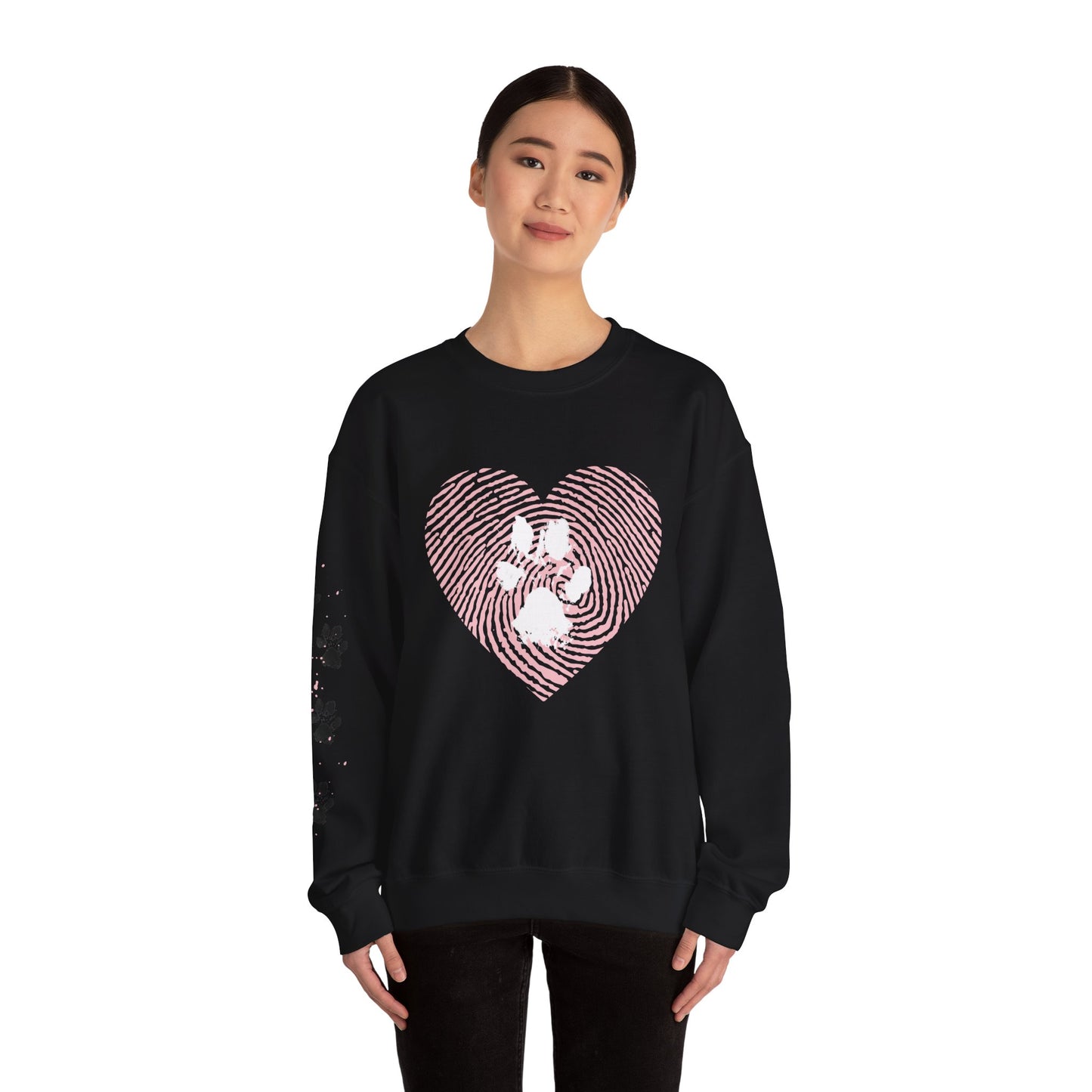 Heart Thumbprint Paw Print Sweatshirt