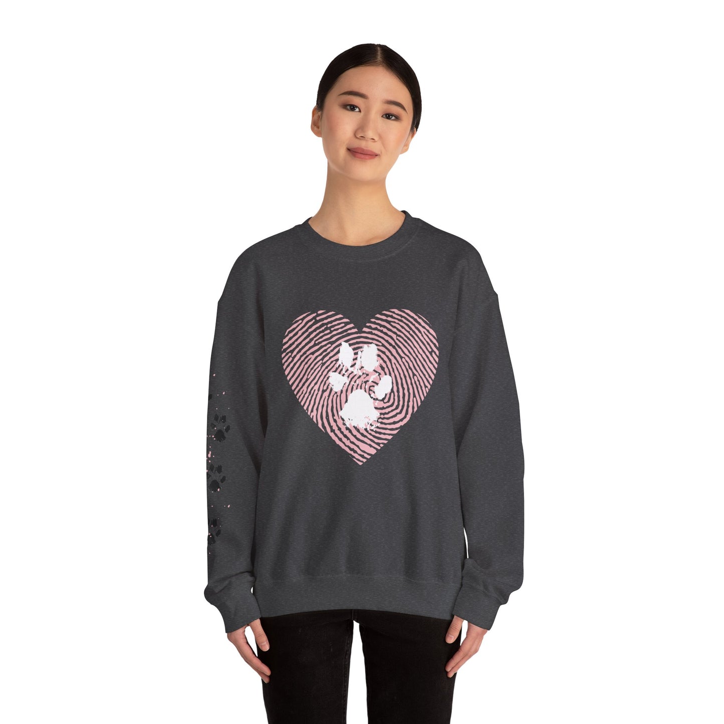 Heart Thumbprint Paw Print Sweatshirt