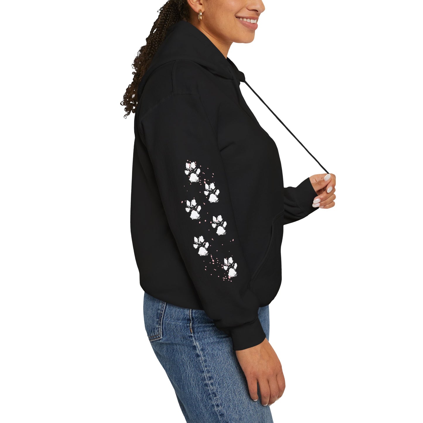 Paw Print Unisex Hooded Sweatshirt - Perfect for Pet Lovers