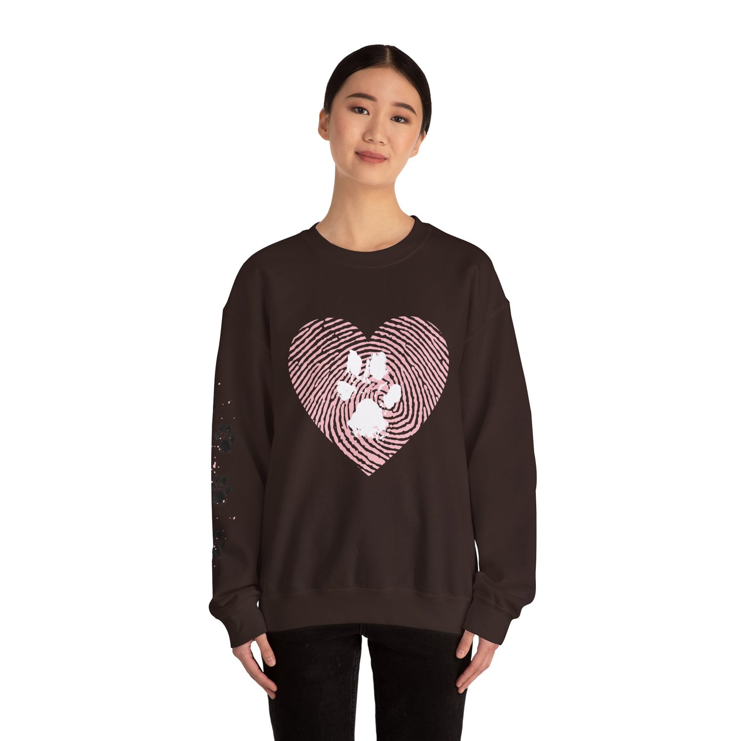 Heart Thumbprint Paw Print Sweatshirt