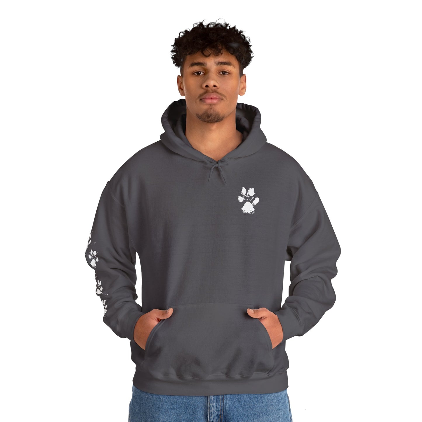 Paw Print Unisex Heavy Blend Hoodie | Cozy Pet Lover Sweatshirt