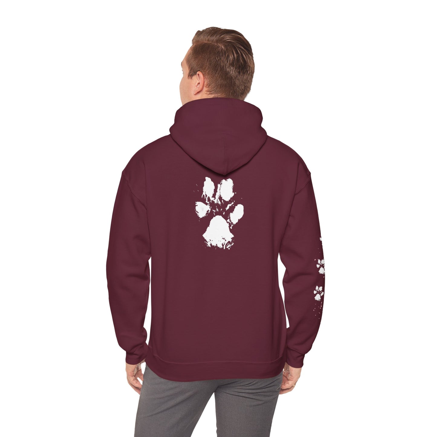 Paw Print Unisex Hooded Sweatshirt - Perfect for Pet Lovers