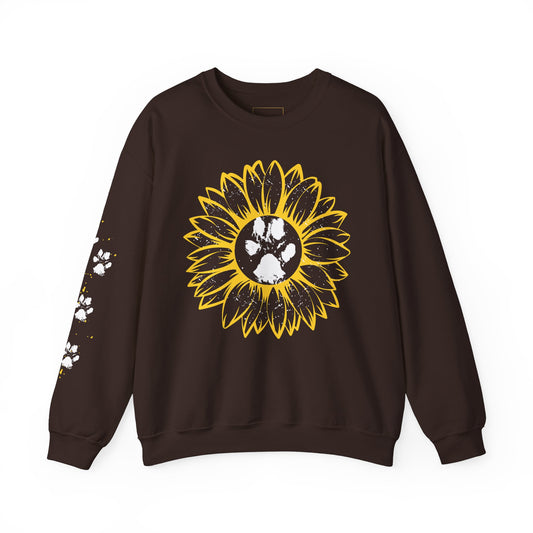 Sunflower Paw Print Sweatshirt