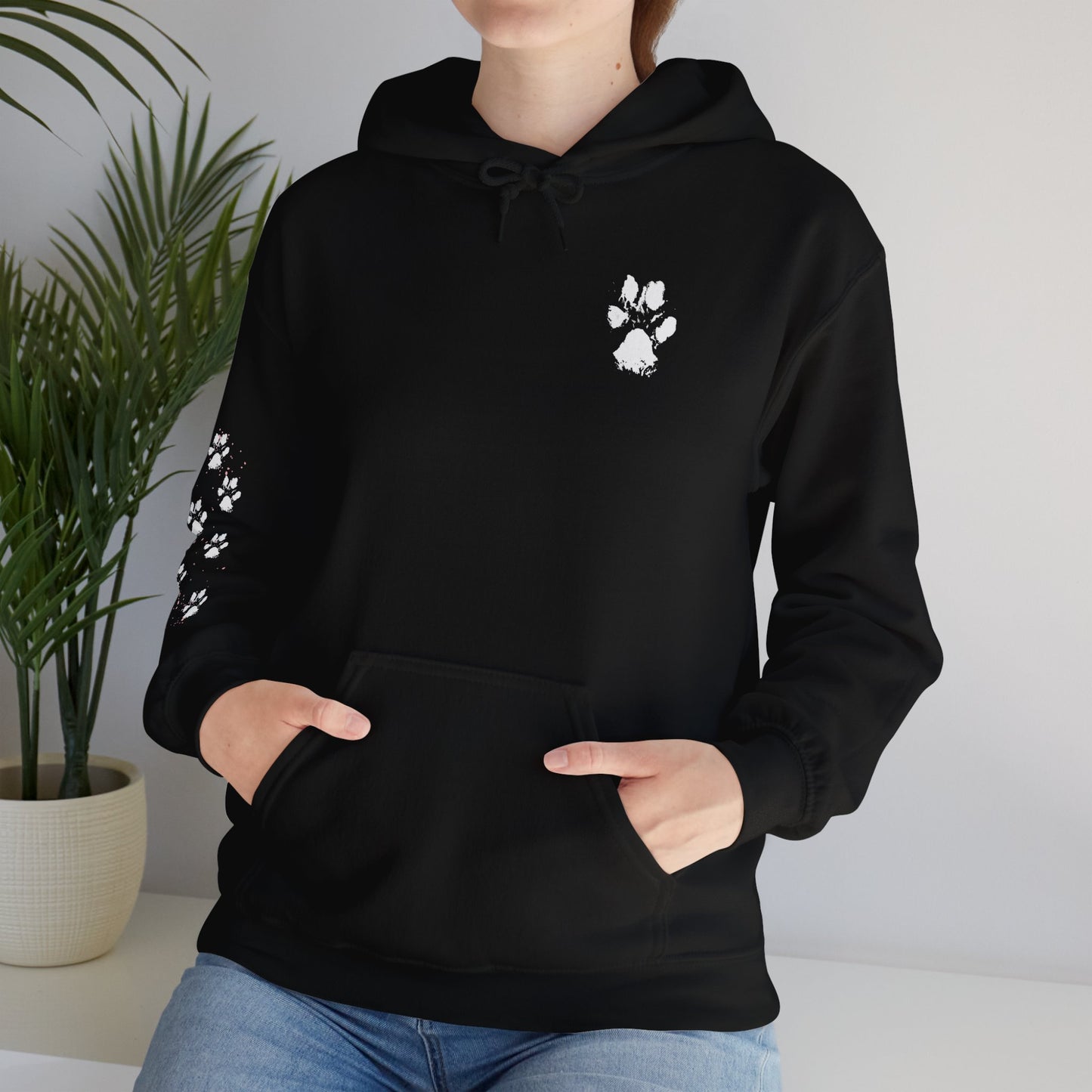 Paw Print Unisex Hooded Sweatshirt - Perfect for Pet Lovers