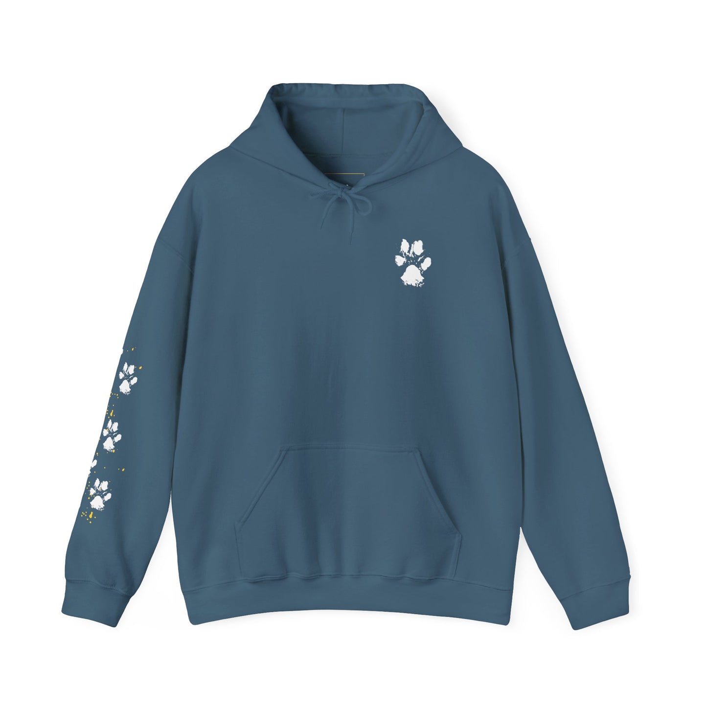 Paw Print & Sunflower Unisex Hoodie – Cozy Pet Lover Sweatshirt