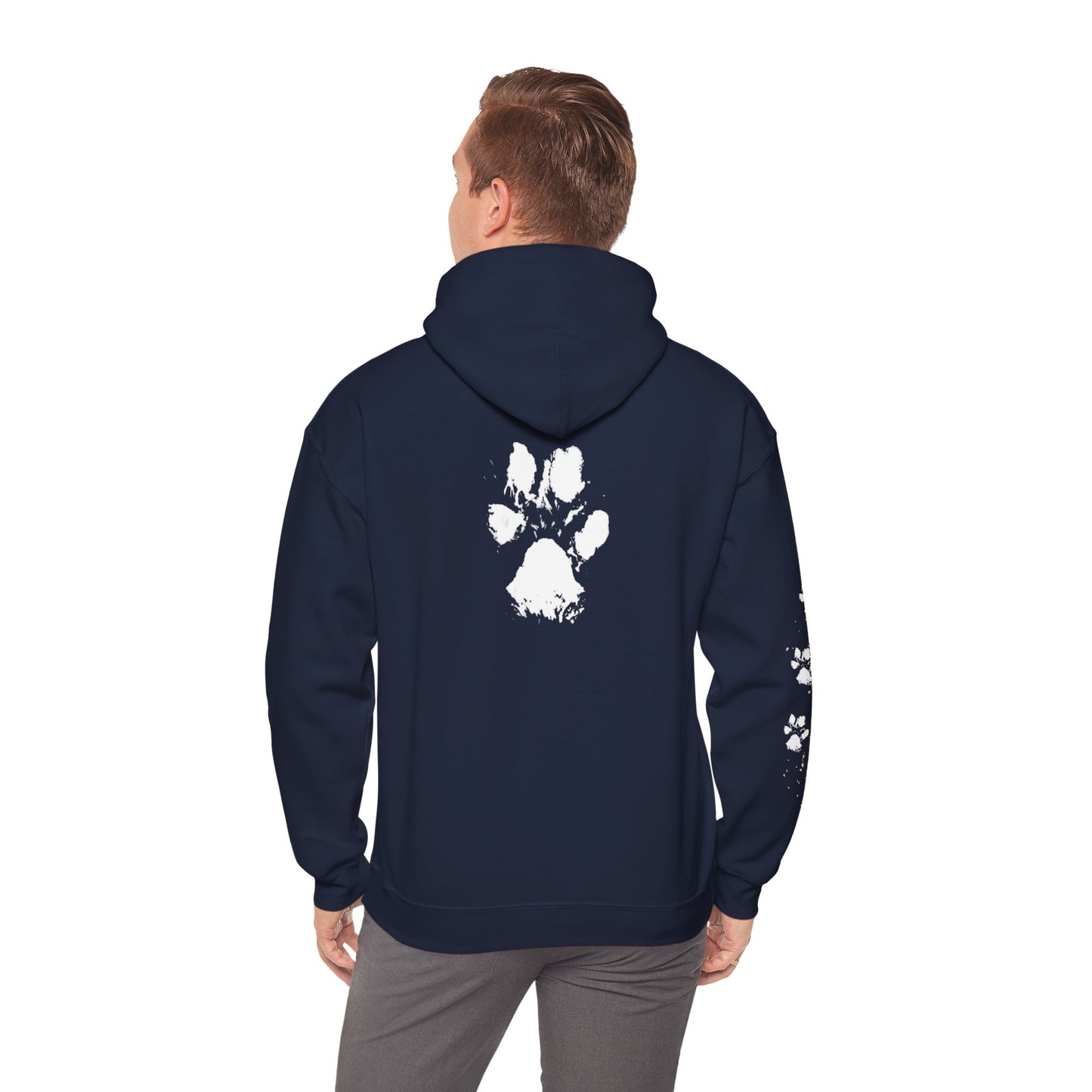 Paw Print Unisex Hooded Sweatshirt - Perfect for Pet Lovers