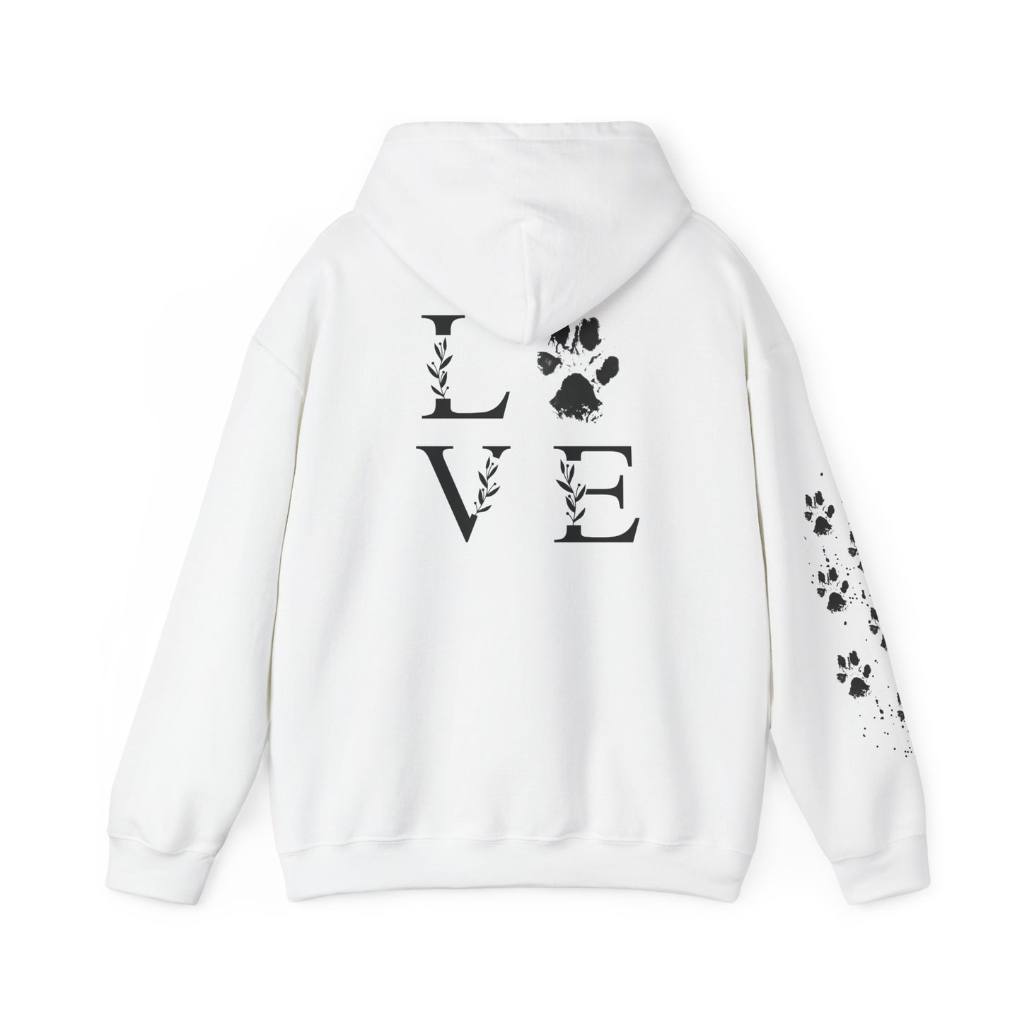 Paw Print Love Hoodie for Animal Lovers