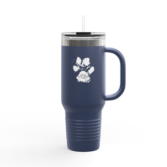 Paw Print Insulated Travel Mug - 40oz for Dog Lovers