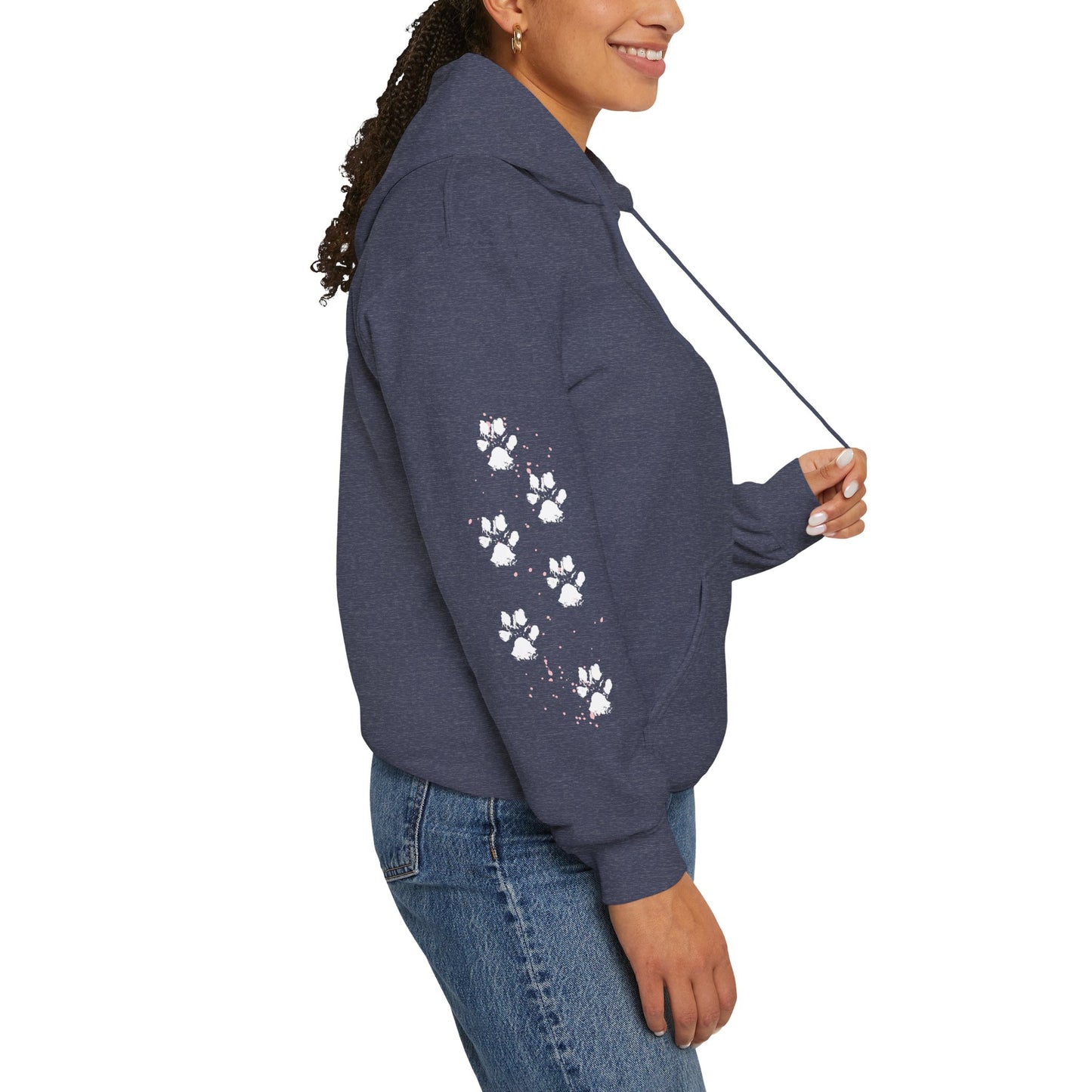 Paw Print Unisex Hooded Sweatshirt - Perfect for Pet Lovers