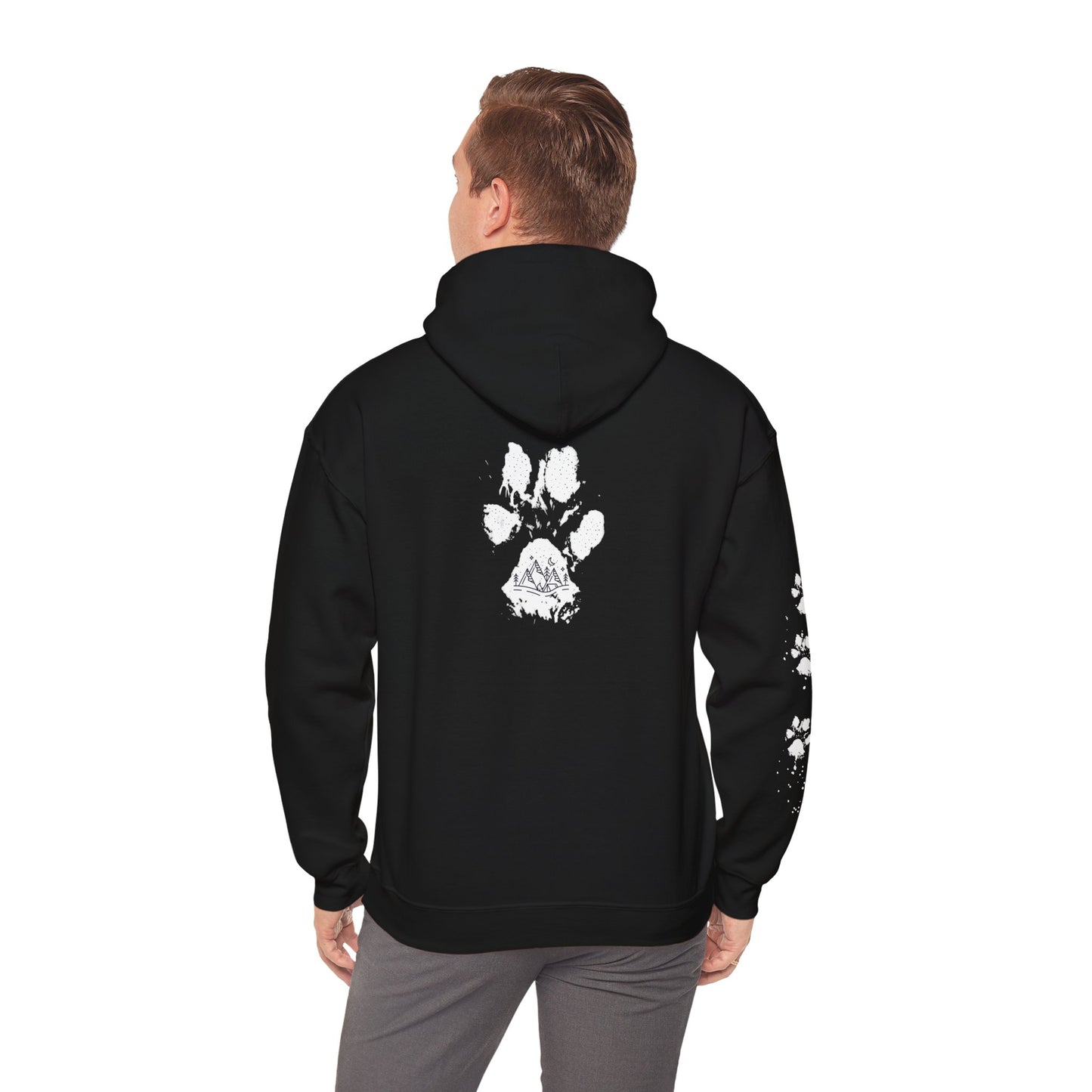 Paw Print Unisex Heavy Blend Hoodie | Cozy Pet Lover Sweatshirt