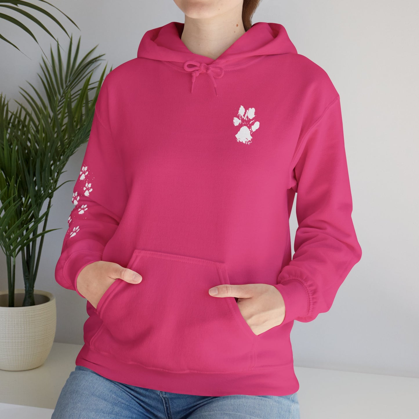 Paw Print Unisex Hooded Sweatshirt - Perfect for Pet Lovers