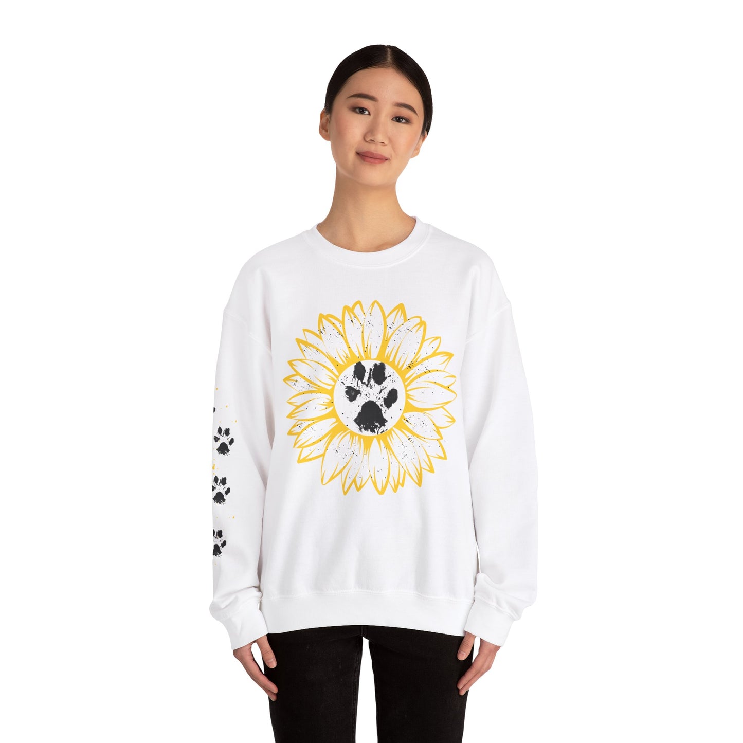 Sunflower Paw Print Sweatshirt