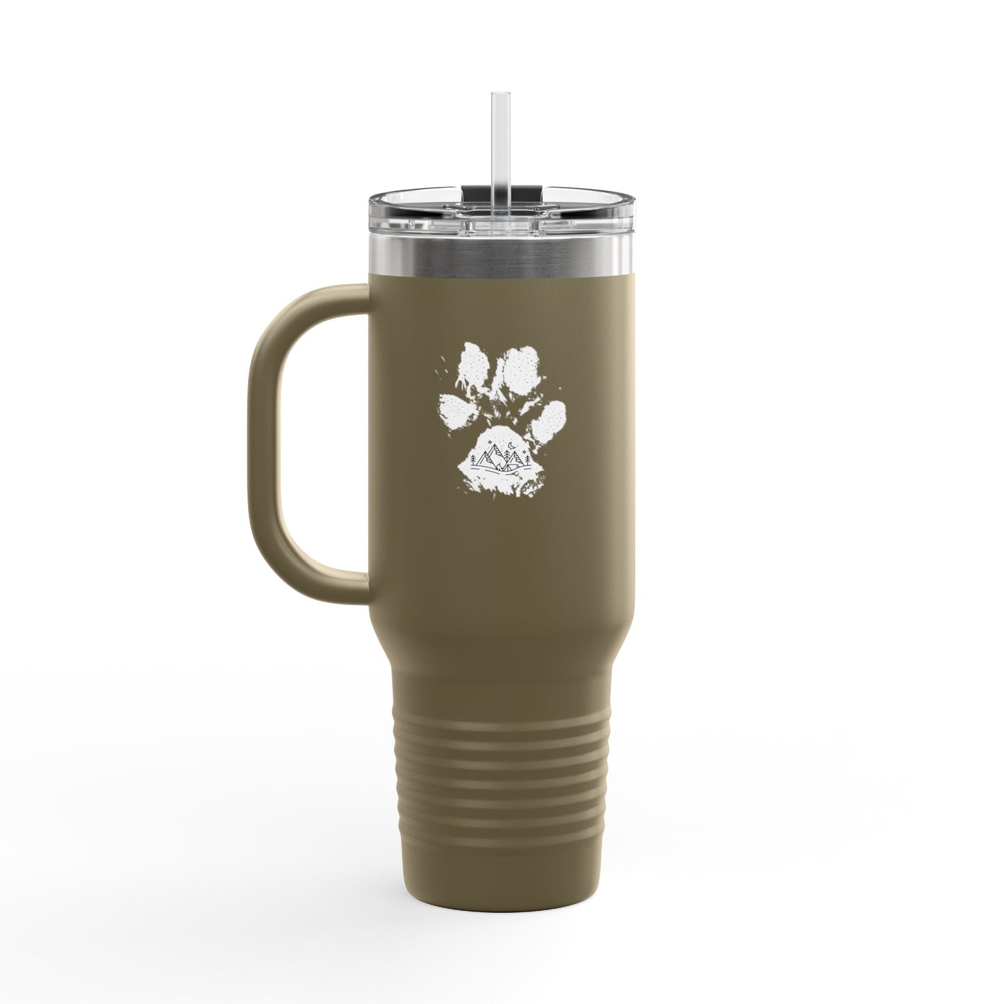 Paw Print Insulated Travel Mug - 40oz for Dog Lovers