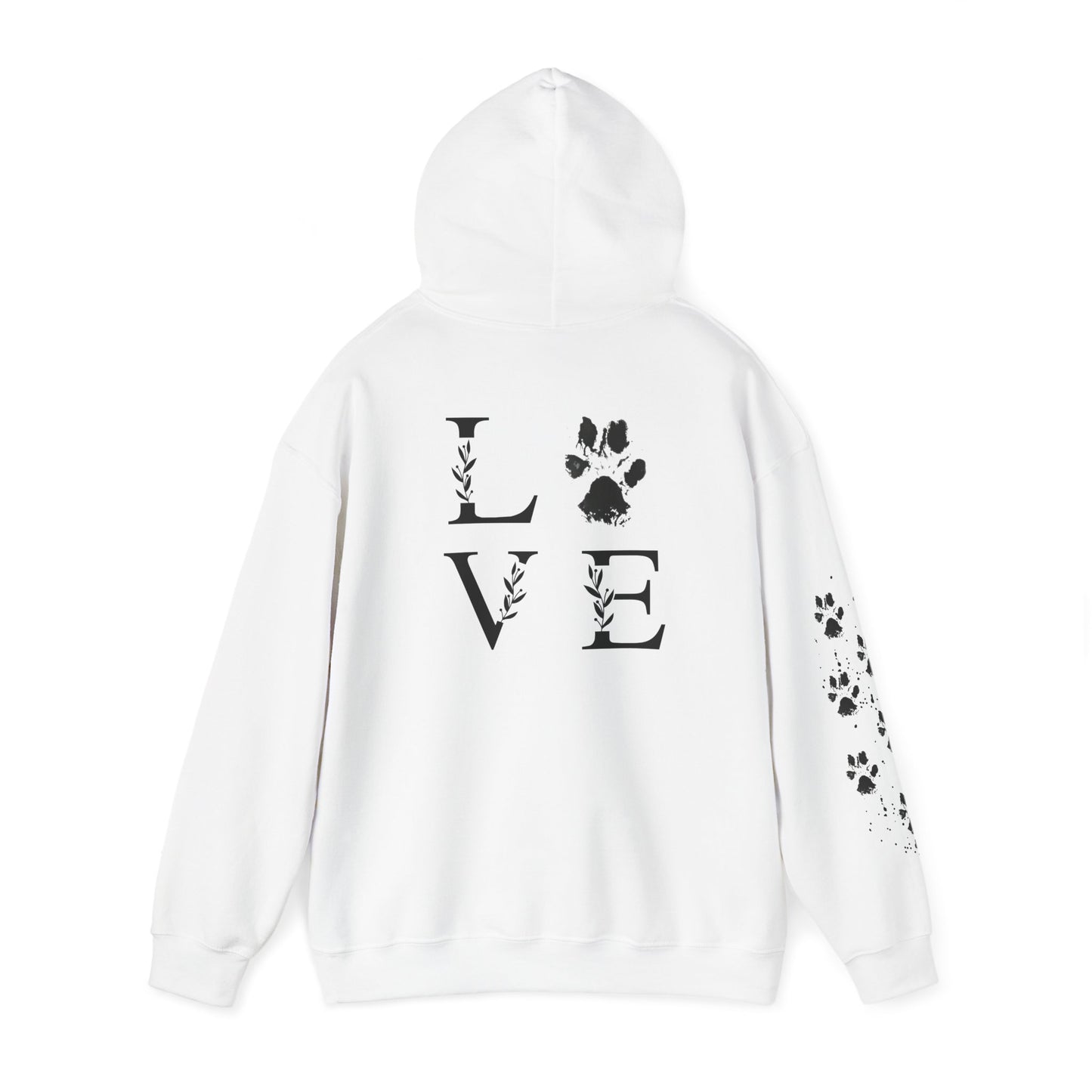 Paw Print Love Hoodie for Animal Lovers