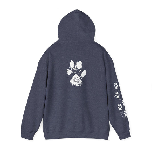 Paw Print Unisex Heavy Blend Hoodie | Cozy Pet Lover Sweatshirt